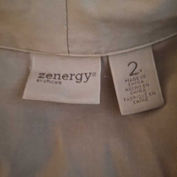 Zenergy By Chico's Women's Beige Casual Jacket - Picture 6 of 10
